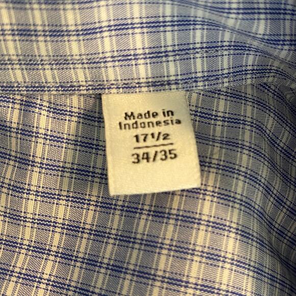 Men's CALVIN KLEIN Shirt Slim Fit 17.5 34/35 Performance Non-Iron Button Down - Picture 8 of 9